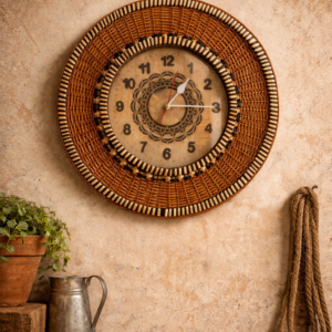 Handwoven Willow Artisan Clock